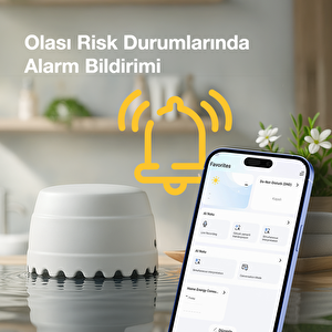 Günsan Akıllı Wifi Su Kaçağı Dedektörü (zemin) Tuya & Smart Life Uyumlu