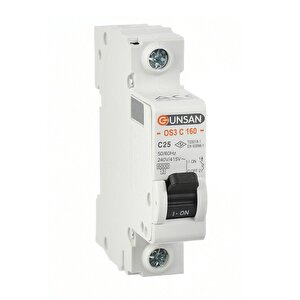 Günsan Valta Otomatik Sigorta 1 Kutup 6ka C Tip 25a