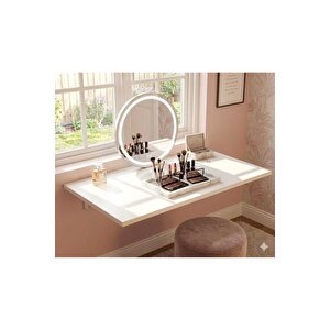 Lara Katlanır Duvar Çalışma Masası Mutfak Mutfak Hobi Balkon Masası Beyaz Beyaz