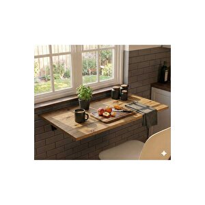 Lara Katlanır Duvar Çalışma Masası Mutfak Masası Hobi Balkon Masası Masası Atlantik Çam Atlantik Çam