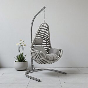 Tu Ti̇enda Seferihi̇sar Tek Ki̇şi̇li̇k Rattan Salincak 135*135 Gri