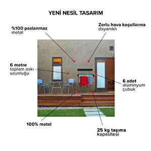 Belize 100cm Kurutmalık Çamaşır Askısı Duvara Monte Katlanabilir Çamaşırlık Cappuccino