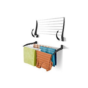 Roma 100 Cm Çamaşır Kurutma Askısı Duvara Monte Katlanabilir Kurutmalık Antrasit Antrasit