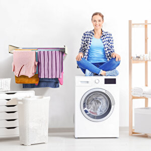 Belize 100cm Kurutmalık Çamaşır Askısı Duvara Monte Katlanabilir Çamaşırlık Antrasit