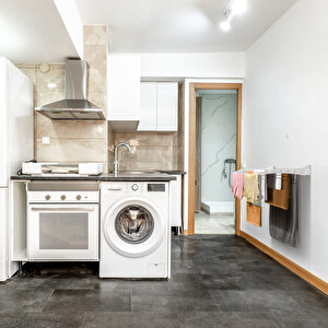 Roma 100 Cm Çamaşır Kurutma Askısı Duvara Monte Katlanabilir Kurutmalık Beyaz Beyaz