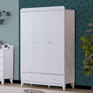 Royale Çocuk Odası Takımı, Flora Karyola, 3 Kapaklı Dolap, Şifonyer