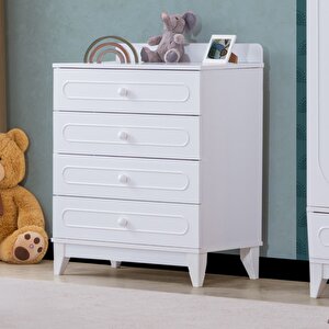 Royale Çocuk Odası Takımı, Flora Karyola, 3 Kapaklı Dolap, Şifonyer