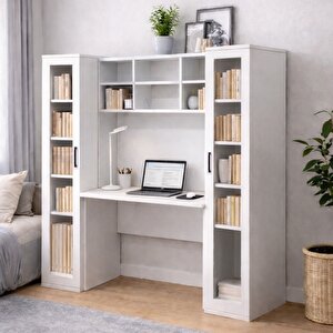 Çalışma Masası, Merisa Çalışma Masası 2 Adet Cam Kapaklı Kitaplık