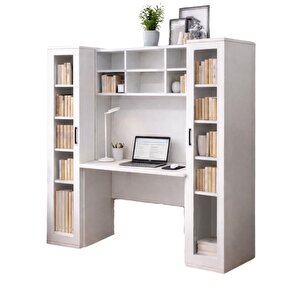 Çalışma Masası, Merisa Çalışma Masası 2 Adet Cam Kapaklı Kitaplık