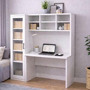 Çalışma Masası, Merisa Çalışma Masası, Cam Kapaklı Kitaplık