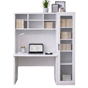 Çalışma Masası, Merisa Çalışma Masası, Cam Kapaklı Kitaplık