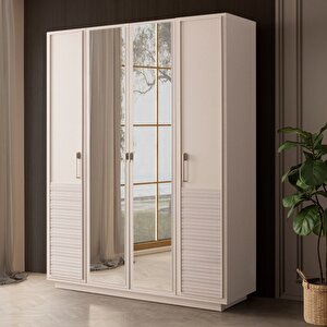 Gardırop, Vela 4 Kapaklı Aynalı Dolap