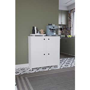 Reina Çok Amaçlı Dolap-beyaz Kahve Köşesi Mutfak,banyo,balkon,kiler Dolabı