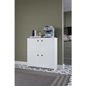 Reina Çok Amaçlı Dolap-beyaz Kahve Köşesi Mutfak,banyo,balkon,kiler Dolabı