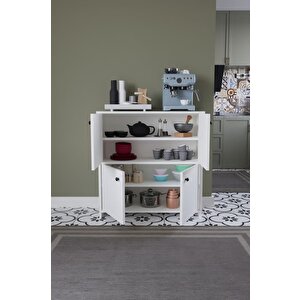 Reina Çok Amaçlı Dolap-beyaz Kahve Köşesi Mutfak,banyo,balkon,kiler Dolabı