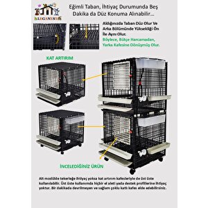 62cm X 62cm X 67cm Tavuk, Bantam, Piliç, Keklik, Ördek, Düz Tabanli Kafes Lgn60_tvdz_tk