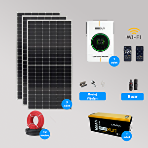 4kw Lityum Akülü Hazır Solar Paket Kolay Kurulum (mi̇ni̇mum Paket)