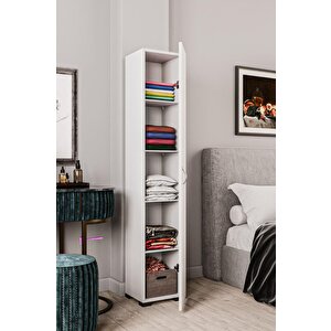 Tek Kapak 5 Raflı Çocuk Dolabı