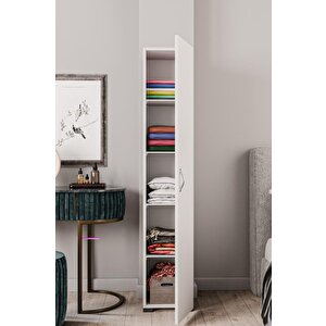 Tek Kapak 5 Raflı Çocuk Dolabı