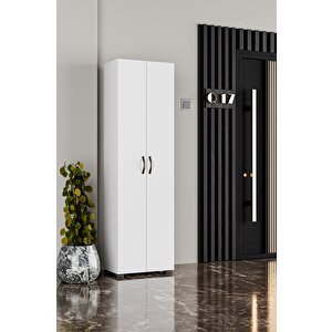 8 Raflı Ayakkabılık Beyaz