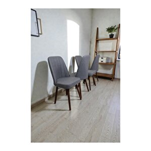 Hasa 4 Adet Sandalye – Ahşap Ayaklı, Ergonomik, Rahat Oturumlu Modern Mutfak Ve Yemek Sandalyesi Pembe