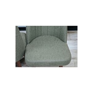 Mutfak Sandalyesi Yemek Odası Sandalyesi 3 Adet Yeşil Pinoteks Ayaklı