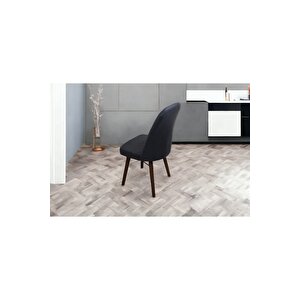 Karba 1 Adet Ahşap Pinoteks Ayaklı Üst Kalite Mutfak Sandalyesi, Yemek Sandalyesi, Salon Sandalyesi Antrasit Gri