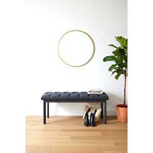 Süme Bench Puf – Kapitoneli Oturma Bankı 105x40 Cm | Modern Bench Puf Metal Ayaklı Kapitoneli