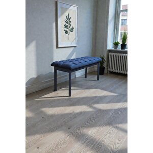 Süme Bench Puf – Kapitoneli Oturma Bankı 105x40 Cm | Modern Bench Puf Metal Ayaklı Kapitoneli