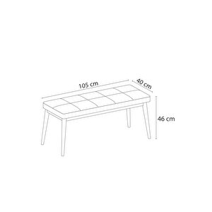 Süme Bench Puf – Kapitoneli Oturma Bankı 105x40 Cm | Modern Bench Puf Metal Ayaklı Kapitoneli