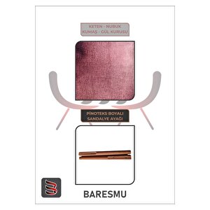 Karba 3 Adet Ahşap Pinoteks Ayaklı Üst Kalite Mutfak Sandalyesi, Yemek Sandalyesi, Salon Sandalyesi