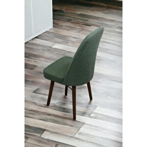 Mutfak Sandalyesi Yemek Odası Sandalyesi 1 Adet Yeşil Pinoteks Ayaklı Yeşil