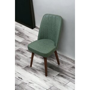 Mutfak Sandalyesi Yemek Odası Sandalyesi 1 Adet Yeşil Pinoteks Ayaklı Yeşil