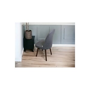 Karba 1 Adet Ahşap Pinoteks Ayaklı Üst Kalite Mutfak Sandalyesi, Yemek Sandalyesi, Salon Sandalyesi Açık Gri