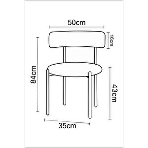 Tedbar Sandalye 4 Kişilik - Teddy Sandalye Modern Tasarım Beyaz