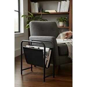 Alpa Deri Kumaşlı Dergilik, Kitaplık – Metal Çerçeveli Modern Gazetelik / Organizer