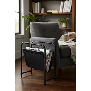 Alpa Deri Kumaşlı Dergilik, Kitaplık – Metal Çerçeveli Modern Gazetelik / Organizer