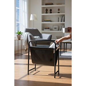 Alpa Deri Kumaşlı Dergilik, Kitaplık – Metal Çerçeveli Modern Gazetelik / Organizer