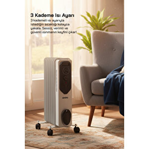 Sfh-6937 2000w 9 Dilim Yağlı Radyatör, Termostatlı, 3 Kademeli Isıtıcı