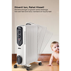 Sfh-6937 2000w 9 Dilim Yağlı Radyatör, Termostatlı, 3 Kademeli Isıtıcı