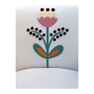 Punch Dokuma Çay Seti Koltuk Takımı – İkili + 2 Berjer – Ahşap Demonte Ayak - Lale Desen