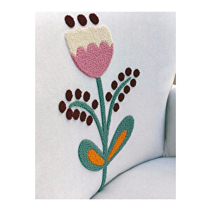 Punch Dokuma Çay Seti Koltuk Takımı – İkili + 2 Berjer – Ahşap Demonte Ayak - Lale Desen