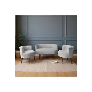 Sydney Modern Koltuk Takımı | Modern İskandinav Tarzı | Welsoft Yumuşak Kumaş | Açik Gri̇