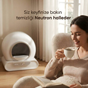 NEUTRON Yeni Nesil Akıllı Kedi Tuvaleti, Otomatik Kedi Tuvaleti, NTL-PW-65BW