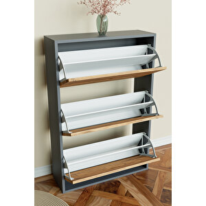 3 Bölmeli Liovian Düşer Kapak Ayakkabılık