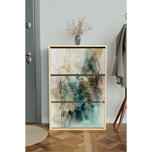 "blue Mist" 3 Bölmeli Liovian Düşer Kapak Ayakkabılık Akçaağaç