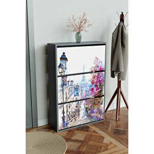 "dream Alley" 3 Bölmeli Liovian Düşer Kapak Ayakkabılık Antrasit