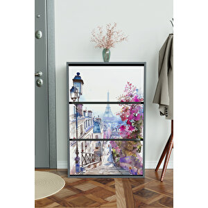 "dream Alley" 3 Bölmeli Liovian Düşer Kapak Ayakkabılık Antrasit