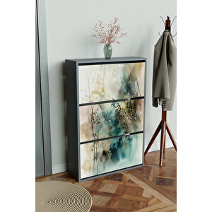 "aqua Haze" 3 Bölmeli Liovian Düşer Kapak Ayakkabılık Antrasit