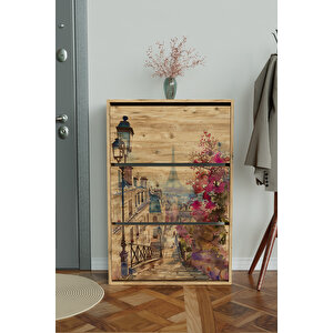 "dream Alley" 3 Bölmeli Liovian Düşer Kapak Ayakkabılık Ahşap